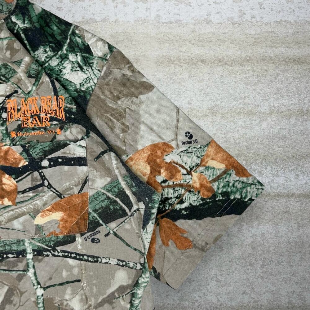 Vintage 90s fusion 3D Hunting Camo Shirt Mens M Short Sleeve Outfitters Ridge - Picture 3 of 4